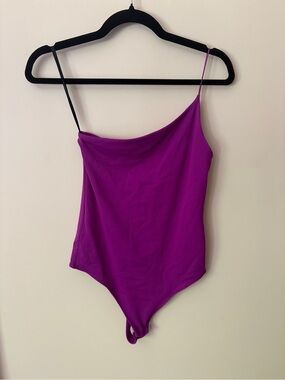 Babaton One-Shoulder Spaghetti-Strap Bodysuit - Purple